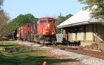 SB freight going by the depot